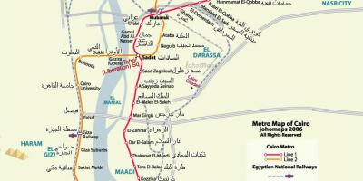 Kairo metro zemljevid 2016