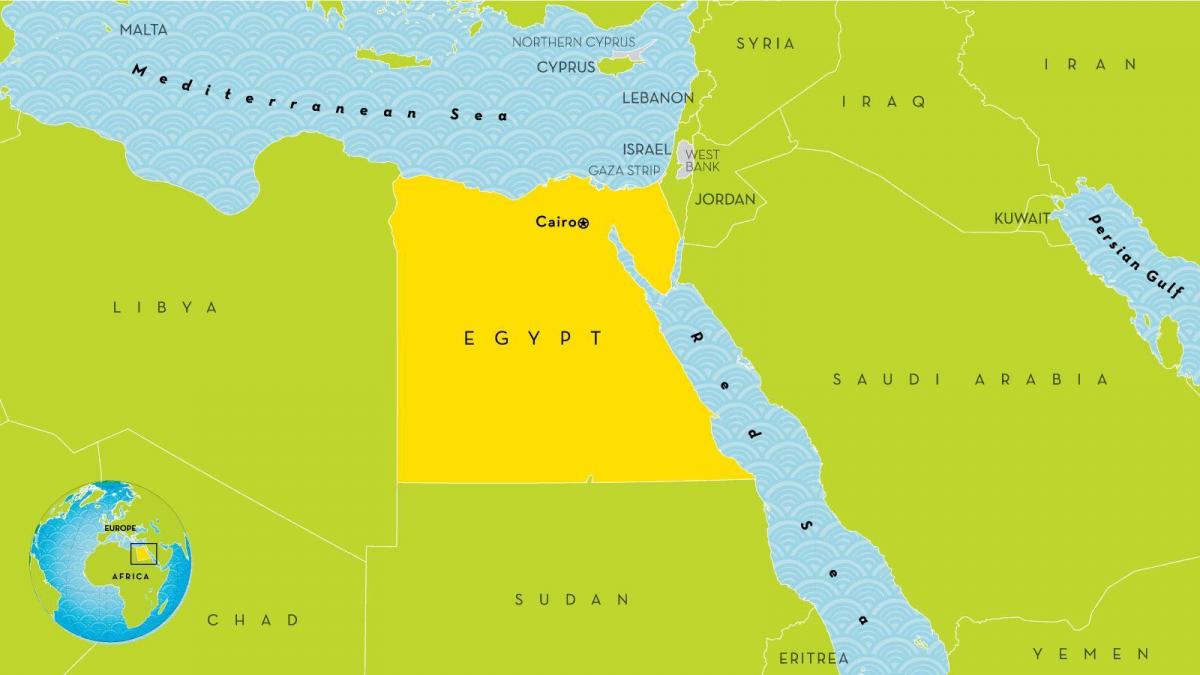 afrika zemljevid kairu
