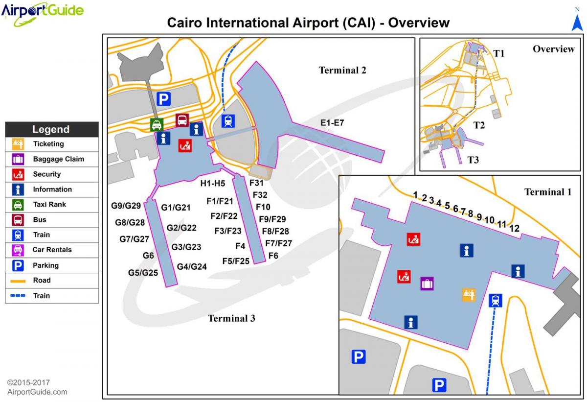 kairo mednarodno letališče zemljevid