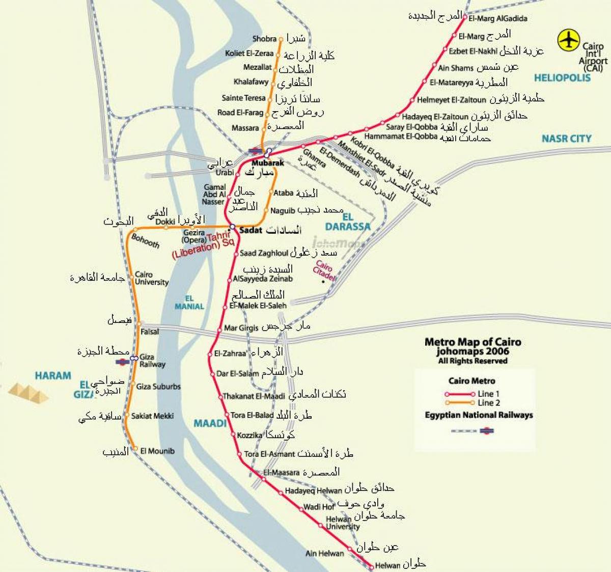kairo metro zemljevid 2016