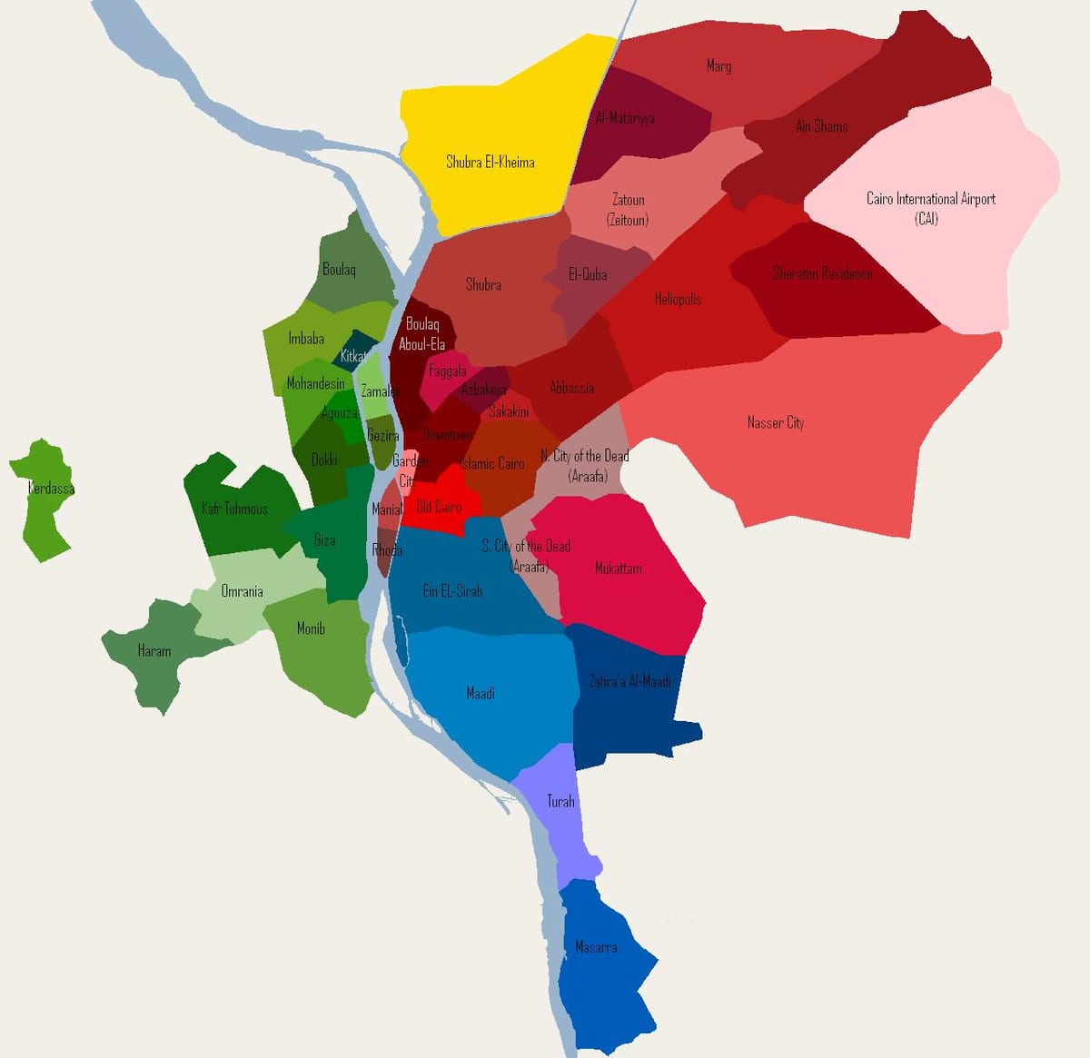 kairo soseski zemljevid
