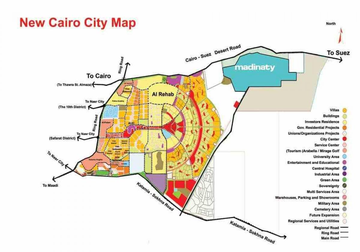 Zemljevid nove kairo mesto