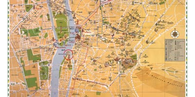 Kairo turističnih znamenitosti na zemljevidu