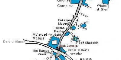 Khan el khalili bazar zemljevid