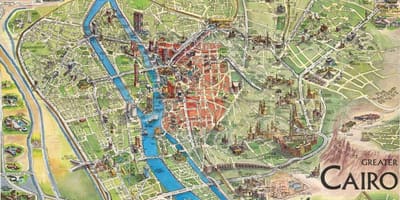 Zemljevid turističnih kairu, egipt