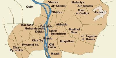 Zemljevid kairu in okolici